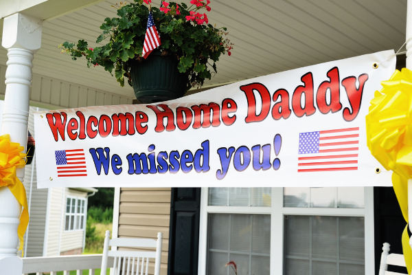 Military Welcome Home Dad Banner
