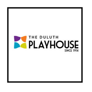 The Duluth Playhouse with purple orange blue and yellow shapes