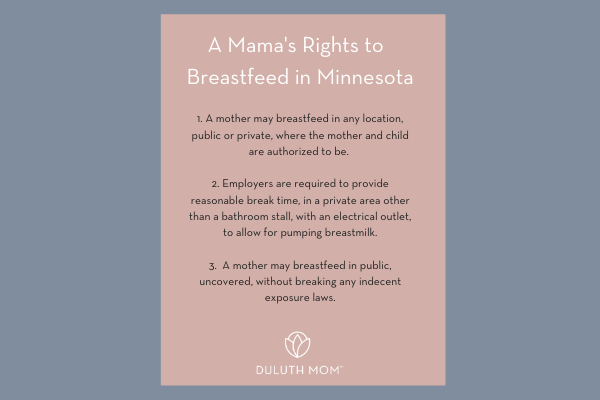 moms breastfeeding rights in Minnesota