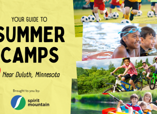 kids of all ages and races enjoying summer camp activities such as swimming, cannoeing, soccer and biking.